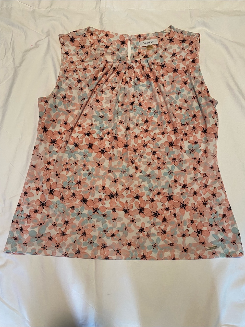 Calvin Klein Pink Floral Sleeveless Top
